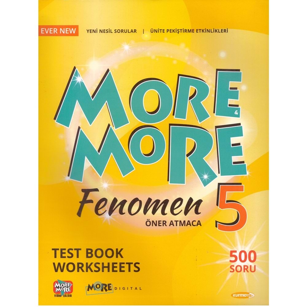 MORE MORE 5.SINIF FENOMEN TEST BOOK WORKSHEETS